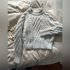 White chunky sweater